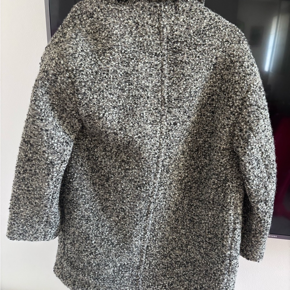 Women's Gray Tweed Coat - Picture 4 of 7